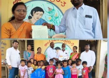 పెద్దపాపయ్యపల్లెలో అంగన్వాడీకి స్టీల్ కుక్కర్లు అందజేత