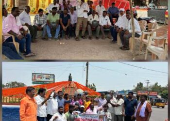 డంపింగ్ యార్డు రద్దు కోసం గళమెత్తిన రజకులు
